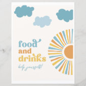 印刷されたSunパーティー食品とドリンクの看板 (正面)