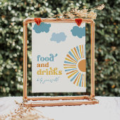 印刷されたSunパーティー食品とドリンクの看板