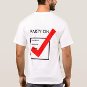 印刷されたTシャツの上で切札で取られる Tシャツ (裏面)