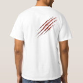 印刷されたTシャツの中で狼を解き放つ Tシャツ (裏面)