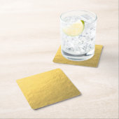 印刷されるエレガントな金ゴールドホイル スクエアペーパーコースター (インサイチュ)