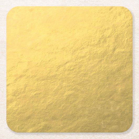 印刷されるエレガントな金ゴールドホイル スクエアペーパーコースター (正面)