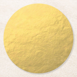印刷されるエレガントな金ゴールドホイル ラウンドペーパーコースター