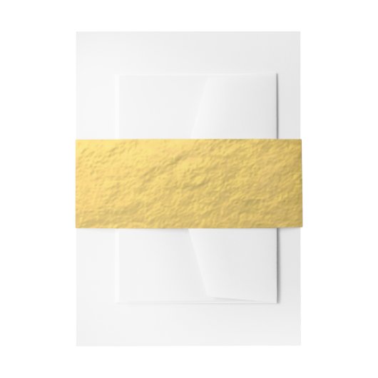 印刷されるエレガントな金ゴールドホイル 招待状ベリーバンド (正面例)