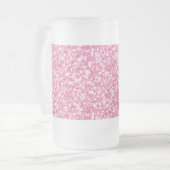 印刷されるガーリーなピンクのグリッター フロストグラスビールジョッキ (正面左)