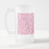 印刷されるガーリーなピンクのグリッター フロストグラスビールジョッキ (左)