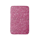 印刷されるショッキングピンクのグリッター バスマット (正面縦)