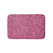 印刷されるショッキングピンクのグリッター バスマット (正面)