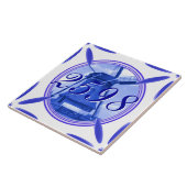 印刷されるドア数オランダの風車のデルフトの青 タイル (側面)