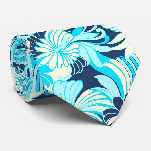 印刷されるハイビスカスのジャングルの花のハワイの両面 ネクタイ (ロール)