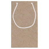 印刷されるブラウンクラフト紙の背景 スモールペーパーバッグ (裏面)