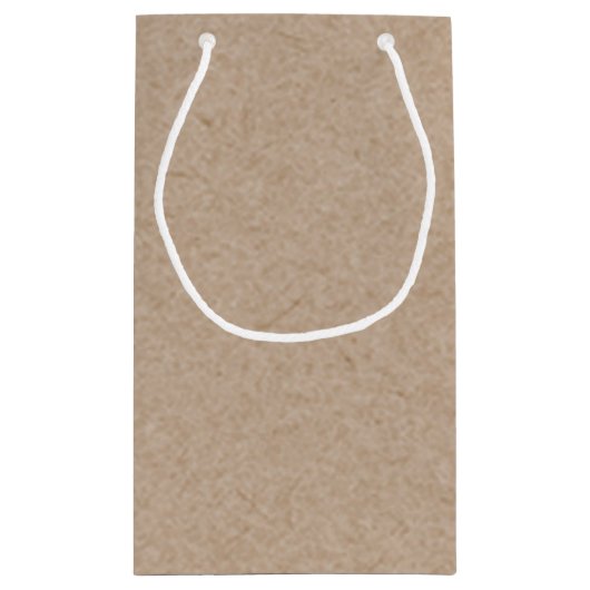 印刷されるブラウンクラフト紙の背景 スモールペーパーバッグ (裏面)