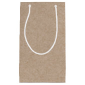 印刷されるブラウンクラフト紙の背景 スモールペーパーバッグ (正面)