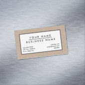 印刷されるブラウンクラフト紙の背景 マグネット名刺 (インサイチュ)