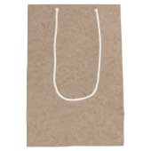 印刷されるブラウンクラフト紙の背景 ミディアムペーパーバッグ (裏面)