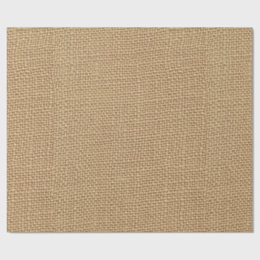 印刷される素朴なバーラップの背景 ラッピングペーパー (フラット)