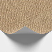 印刷される素朴なバーラップの背景 ラッピングペーパー (角)