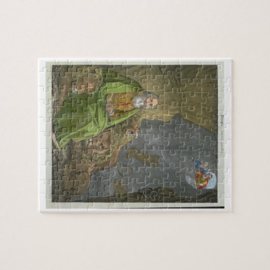 印刷される聖書からのライオンの洞穴のダニエル、 ジグソーパズル (横)