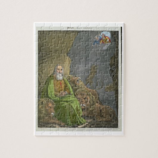 印刷される聖書からのライオンの洞穴のダニエル、 ジグソーパズル (縦)