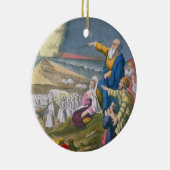 印刷される聖書からの紅海を、分けているモーゼ セラミックオーナメント (右)