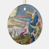 印刷される聖書からの紅海を、分けているモーゼ セラミックオーナメント (左)