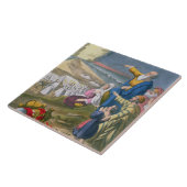 印刷される聖書からの紅海を、分けているモーゼ タイル (側面)