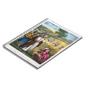 印刷される聖書からのBoazの分野のルース、 ノートブック (左側)