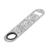 印刷される銀製のグリッター スピード栓抜き (正面アングル)