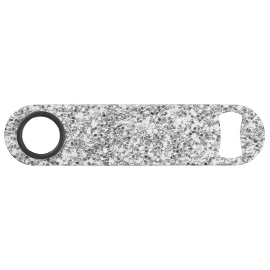 印刷される銀製のグリッター スピード栓抜き (正面(横))