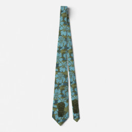 印刷されるAli'iの非難のTikiのハイビスカスの両面 ネクタイ