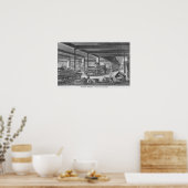 印刷すると座敷が縮まる ポスター (キッチン)