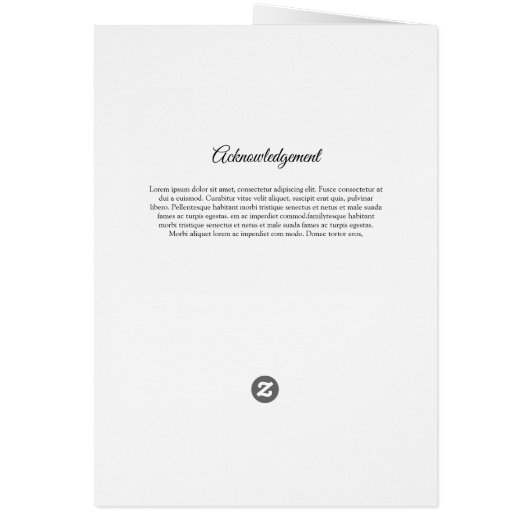 印刷できる葬儀のテンプレートのパンフレット (裏面)