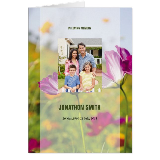 印刷できる葬儀のプログラムテンプレート (正面)