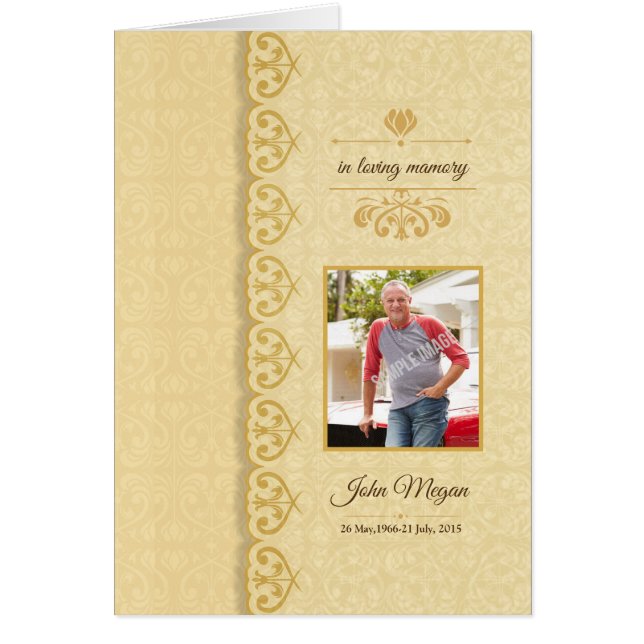 印刷できる葬儀のプログラムテンプレート (正面)