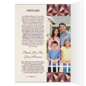 印刷できる葬儀のプログラムテンプレート (内側 (左))