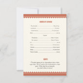 印刷できる葬儀のプログラムテンプレート 招待状 (裏面)