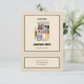 印刷できる葬儀のプログラムテンプレート 招待状 (スタンド正面)