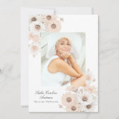 印刷できる額縁の写真お祝いのライフプログラム 招待状 (正面)