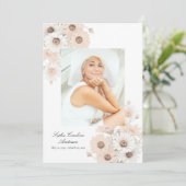 印刷できる額縁の写真お祝いのライフプログラム 招待状 (スタンド正面)