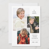 印刷できる額縁の写真お祝いのライフプログラム 招待状 (正面)