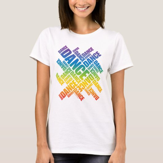 印刷のダンス(スペクトル) Tシャツ (正面)