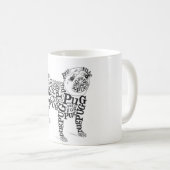 印刷のパグ コーヒーマグカップ (正面右)