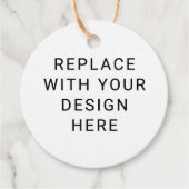 印刷のラウンドメッセージカード フェイバータグ (正面)