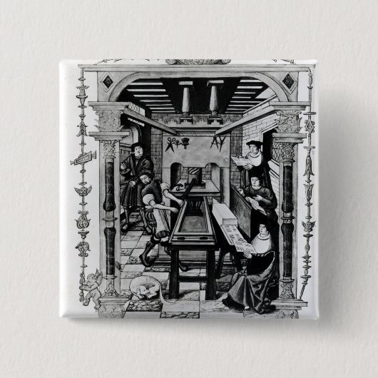 印刷の研修会 缶バッジ (正面)