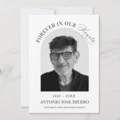 印刷またはデジタル記念サービスサンキューカード 招待状 (正面)