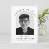 印刷またはデジタル記念サービスサンキューカード 招待状 (スタンド正面)