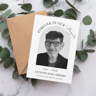 印刷またはデジタル記念サービスサンキューカード 招待状