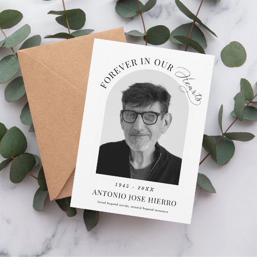 印刷またはデジタル記念サービスサンキューカード 招待状