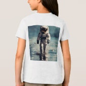 印刷よくはしゃぐされた子供のTシャツ:おもしろいデザイン トライブレンドTシャツ (裏面)