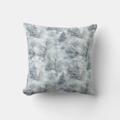 印刷エレガントエンボス効果付き冬林 クッション (正面)